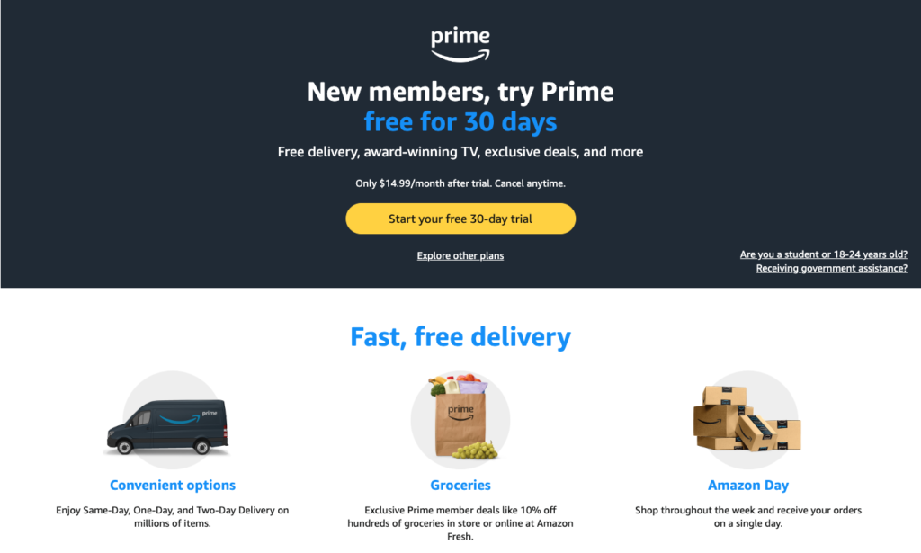 Amazon Prime benefits